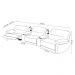 Sofá Decorativo Swift c/Porta Copos Baú Cooler Reclinável Retrátil Linho Nude G81 - Gran Belo