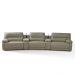 Sofá Decorativo Swift c/Porta Copos Baú Cooler Reclinável Retrátil Linho Nude G81 - Gran Belo