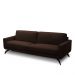 Sofá Decorativo Thalia 3 Lugares Sala de estar 210cm Pés em Aço Couro Marrom Chocolate G88 - Gran Belo