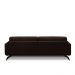 Sofá Decorativo Thalia 3 Lugares Sala de estar 210cm Pés em Aço Couro Marrom Chocolate G88 - Gran Belo