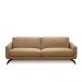 Sofá Decorativo Thalia 3 Lugares Sala de estar 210cm Pés em Aço Couro Nude G88 - Gran Belo