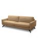 Sofá Decorativo Thalia 3 Lugares Sala de estar 210cm Pés em Aço Couro Nude G88 - Gran Belo