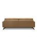 Sofá Decorativo Thalia 3 Lugares Sala de estar 210cm Pés em Aço Couro Nude G88 - Gran Belo