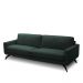 Sofá Decorativo Thalia 3 Lugares Sala de estar 210cm Pés em Aço Couro Verde Musgo G88 - Gran Belo