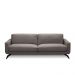 Sofá Decorativo Thalia 3 Lugares Sala de estar 240cm Pés em Aço Couro Avelã G88 - Gran Belo