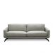 Sofá Decorativo Thalia 3 Lugares Sala de estar 240cm Pés em Aço Couro Off White G88 - Gran Belo