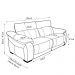 Sofá Elétrico Sala de Estar Reclinável Concepción U076 224cm Modulado Botão Elétrico Couro Marrom G49 - Idea Relax By Natuzzi Group