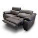 Sofá Elétrico Sala de Estar Reclinável Concepción U076 224cm Modulado Botão Elétrico Couro Marrom G49 - Idea Relax By Natuzzi Group