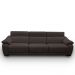 Sofá Elétrico Sala de Estar Reclinável Concepción U076 308cm Modulado Botão Elétrico Couro Marrom G49 - Idea Relax By Natuzzi Group