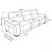 Sofá Elétrico Sala de Estar Reclinável Concepción U076 308cm Modulado Botão Elétrico Couro Marrom G49 - Idea Relax By Natuzzi Group