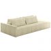 Sofá Ilha Modulado Milos 232cm Puff Lateral Bouclê Off White G33 - Gran Belo