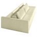 Sofá Ilha Modulado Milos 232cm Puff Lateral Bouclê Off White G33 - Gran Belo