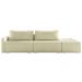 Sofá Ilha Modulado Milos 232cm Puff Lateral Bouclê Off White G33 - Gran Belo