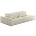 Sofá Ilha Modulado Milos 232cm Puff Lateral Bouclê Off White G33 - Gran Belo