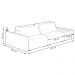 Sofá Ilha Modulado Milos 232cm Puff Lateral Linho Cinza Escuro G33 - Gran Belo