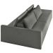 Sofá Ilha Modulado Milos 232cm Puff Lateral Linho Cinza Escuro G33 - Gran Belo