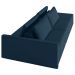 Sofá Ilha Modulado Milos 232cm Puff Lateral Veludo Azul Marinho G33 - Gran Belo