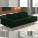 Sofá Ilha Modulado Milos 232cm Puff Lateral Veludo Verde G33 - Gran Belo