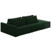 Sofá Ilha Modulado Milos 232cm Puff Lateral Veludo Verde G33 - Gran Belo