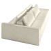 Sofá Ilha Modulado Milos 252cm Puff Lateral Bouclê Off White G33 - Gran Belo