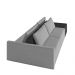 Sofá Ilha Modulado Milos 252cm Puff Lateral Cinza Preto Manchado Veludo/PU G33 - Gran Belo