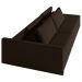 Sofá Ilha Modulado Milos 252cm Puff Lateral Veludo Marrom G33 - Gran Belo