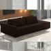 Sofá Ilha Modulado Milos 252cm Puff Lateral Veludo Marrom G33 - Gran Belo
