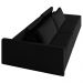 Sofá Ilha Modulado Milos 252cm Puff Lateral Veludo Preto G33 - Gran Belo