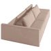 Sofá Ilha Modulado Milos 252cm Puff Lateral Veludo Rosê G33 - Gran Belo