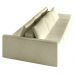 Sofá Ilha Modulado Milos 312cm Puff Lateral Bouclê Off White G33 - Gran Belo