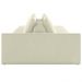 Sofá Ilha Modulado Milos 312cm Puff Lateral Veludo Bege G33 - Gran Belo