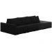 Sofá Ilha Modulado Milos 312cm Puff Lateral Veludo Preto G33 - Gran Belo
