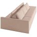 Sofá Ilha Modulado Milos 312cm Puff Lateral Veludo Rosê G33 - Gran Belo