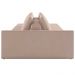 Sofá Ilha Modulado Milos 312cm Puff Lateral Veludo Rosê G33 - Gran Belo