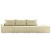 Sofá Ilha Modulado Milos 342cm Puff Lateral Bouclê Bege G33 - Gran Belo