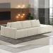 Sofá Ilha Modulado Milos 342cm Puff Lateral Bouclê Bege G33 - Gran Belo
