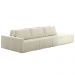 Sofá Ilha Modulado Milos 342cm Puff Lateral Bouclê Bege G33 - Gran Belo
