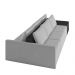 Sofá Ilha Modulado Milos 342cm Puff Lateral Cinza Preto Manchado Veludo/PU G33 - Gran Belo