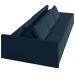 Sofá Ilha Modulado Milos 342cm Puff Lateral Veludo Azul Marinho G33 - Gran Belo