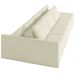 Sofá Ilha Modulado Milos 342cm Puff Lateral Veludo Bege G33 - Gran Belo