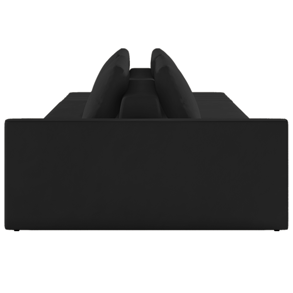 Sofá Ilha Modulado Milos 342cm Puff Lateral Veludo Cinza Escuro G33 - Gran Belo
