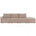 Sofá Ilha Modulado Milos 342cm Puff Lateral Veludo Rosê G33 - Gran Belo