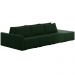 Sofá Ilha Modulado Milos 342cm Puff Lateral Veludo Verde G33 - Gran Belo