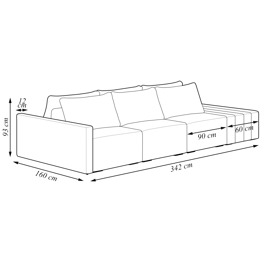 Sofá Ilha Modulado Milos 342cm Puff Lateral Veludo Verde G33 - Gran Belo