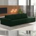 Sofá Ilha Modulado Milos 342cm Puff Lateral Veludo Verde G33 - Gran Belo