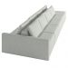 Sofá Ilha Modulado Milos 392cm Puff Lateral Linho Cinza G33 - Gran Belo