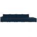 Sofá Ilha Modulado Milos 392cm Puff Lateral Veludo Azul Marinho G33 - Gran Belo