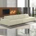 Sofá Ilha Modulado Milos 392cm Puff Lateral Veludo Bege G33 - Gran Belo