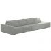 Sofá Ilha Modulado Milos 392cm Puff Lateral Veludo Cinza G33 - Gran Belo