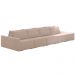 Sofá Ilha Modulado Milos 392cm Puff Lateral Veludo Rosê G33 - Gran Belo